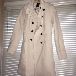 White winter dress coat